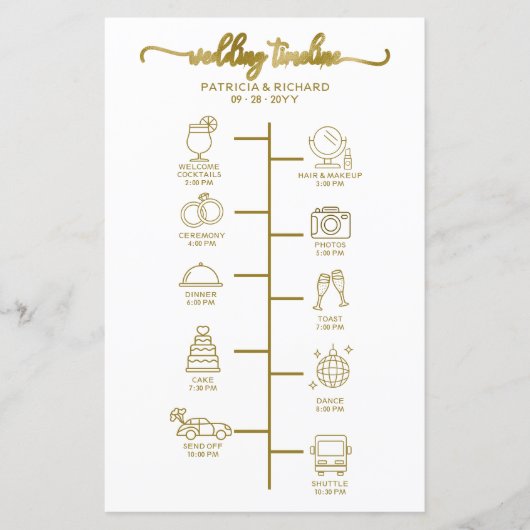 Programme de Mariage Cocktail - Icon Bienvenue de  (Devant)