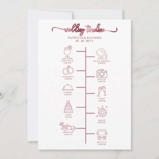 Programme de Mariage Cocktail - Icon Bienvenue de  (Devant)