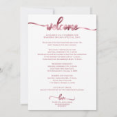 Programme de Mariage Cocktail - Icon Bienvenue de  (Dos)