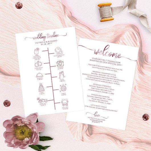 Programme de Mariage Cocktail - Icon Mariage de Bi
