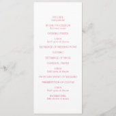 Programme De Mariage Coeur Rose Et Papillons (Dos)