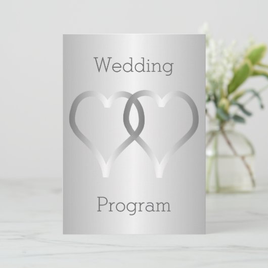 Programme de mariage Coeurs d'argent (Debout devant)