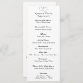 Programme de mariage "Coeurs d'interconnexion" (Devant / Derrière)