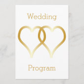 Programme de mariage Coeurs d'or (Devant)
