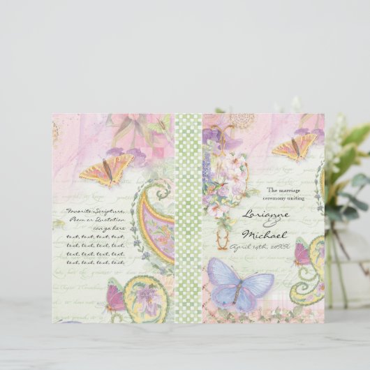 Programme de mariage - Collection des ailes d'amou (Debout devant)