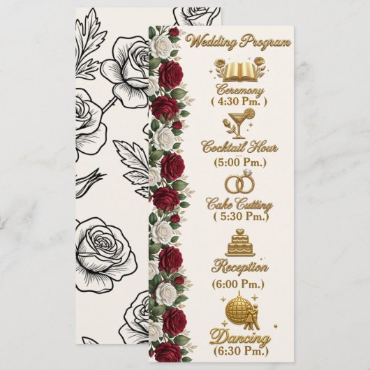 Programme de mariage complet Luxe New York Rose (Devant / Derrière)