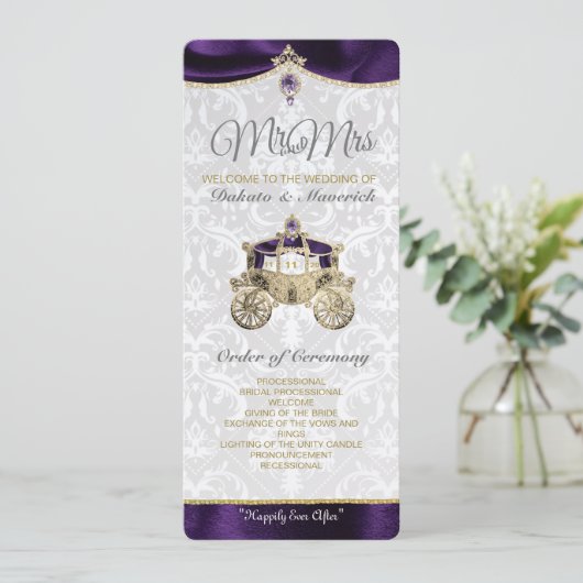 Programme de Mariage Conte de Fée Royal (Debout devant)