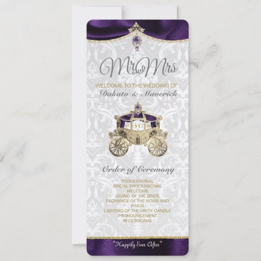 Programme de Mariage Conte de Fée Royal (Devant)