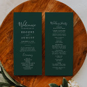 Programme de mariage coordonné Emerald Greenery