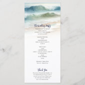 Programme de mariage côtier aux vagues de plage à  (Dos)