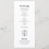 Programme de mariage côtier avec corde d'ancre de  (Dos)
