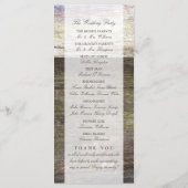 Programme de mariage Country Wood Heart (Dos)