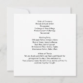 Programme de mariage crâne de papillon gothique – (Dos)
