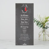 Programme de mariage crâne de squelettes Chalk Hal (Debout devant)