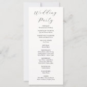 Programme de mariage crème floral bleu et vert élé (Dos)