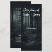 Programme de mariage Crépuscule Arbres de la forêt (Devant / Derrière)