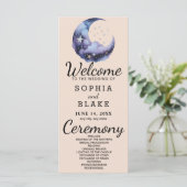 Programme de mariage croissant de lune bleu et noi (Debout devant)