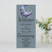 Programme de mariage croissant de lune bleu et noi (Debout devant)