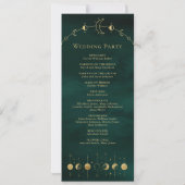 Programme de mariage Croissant d'or d'émeraude cél (Dos)