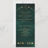 Programme de mariage Croissant d'or d'émeraude cél (Devant)
