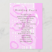 Programme de mariage Culture Mosaic Floral Rose 3 (Dos)