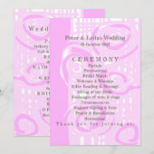 Programme de mariage Culture Mosaic Floral Rose 3 (Devant / Derrière)