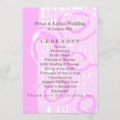 Programme de mariage Culture Mosaic Floral Rose 3 (Devant)