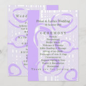 Programme de mariage Culture Mosaïque Floral Lilac (Devant / Derrière)