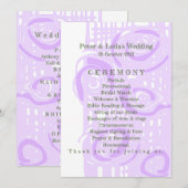 Programme de mariage Culture Mosaïque Floral Lilac (Devant / Derrière)