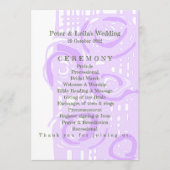 Programme de mariage Culture Mosaïque Floral Lilac (Devant)