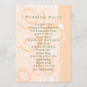 Programme de mariage Culture Mosaïque Flore Pêche (Dos)