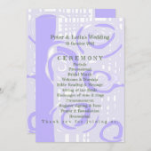 Programme de mariage Culture Mosaïque Lavande flor (Devant / Derrière)