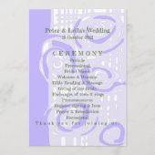 Programme de mariage Culture Mosaïque Lavande flor (Devant)