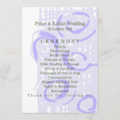 Programme de mariage Culture Mosaïque Lavande flor (Devant)