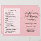 Programme de mariage Custom_Blush (Devant / Derrière)