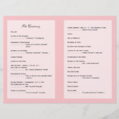 Programme de mariage Custom_Blush (Dos)