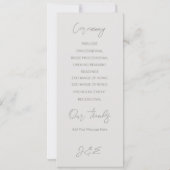 Programme de mariage cygne | Complet (Dos)