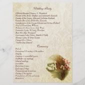 Programme de mariage Cygnes Vintage (Dos)