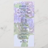 Programme de mariage Dainty Blue Hydrangea (Dos)