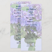 Programme de mariage Dainty Blue Hydrangea (Devant / Derrière)