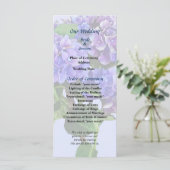 Programme de mariage Dainty Blue Hydrangea (Debout devant)
