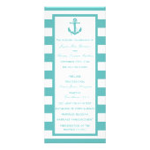 Programme de mariage d'Ancres de nuances turquoise (Devant)