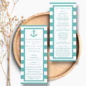 Programme de mariage d'Ancres de nuances turquoise
