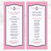 Programme de mariage d'Ancres nautiques Marine et 