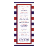 Programme de mariage d'Ancres nautiques Red & Navy (Dos)