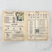 Programme de mariage dans un journal rustique avec (Intérieur)