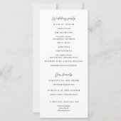 Programme de Mariage d'aquarelle de citron méditer (Dos)