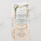 Programme de mariage d'arbor de plage (Devant / Derrière)