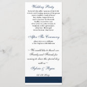 programme de mariage d'arc de bleu marine (Dos)