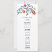 Programme de mariage d'art populaire scandinave (Dos)